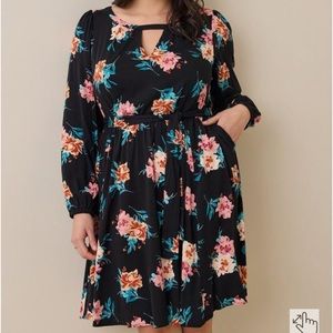 Torrid Mini Stretch Challis Aline Dress